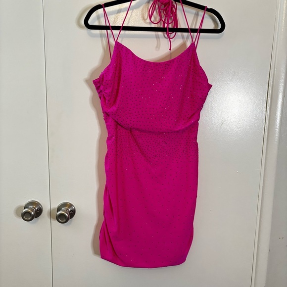 Sparkly Fuchsia Pink Women's Dress Size 4 - Picture 4 of 12